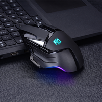 Royal Kludge Mouse Game RK, Mouse Gamer Logo Muis Led Berkabel Pc Premium untuk Bermain Game