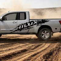 Autocollant latéral pour camion HILUX, autocollant effet papier déchiré, décoration en vinyle imperméable pour camionnettes