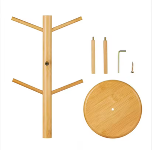 ที่วางแก้วไม้ไผ่ในห้องครัวที่วางแก้วกาแฟต้นไม้ชุดที่วางแก้วแบบนอร์ดิก - Product Image 5
