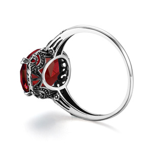 Đồ Trang Sức Phụ Nữ Giá 925 Sterling Silver Engagement Tuyên Bố Kim Cương Vàng Đầy Ngọc Trai Đá Opal Ngón Tay Trái Tim Pha Lê Nhẫn - Product Image 3