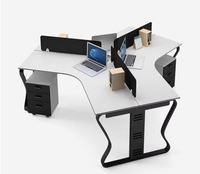 Bureau 4 places personnel acier jambes poste de travail cloison cabine bureau pc ordinateur table bureau Y forme