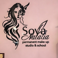 Enseigne personnalisée en métal 3D pour intérieur, logo mural, lettres, décoration murale pour salon de beauté, revêtement en poudre acrylique, signalétique intérieure pour bureau