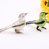 Figurines d'oiseaux en verre de Murano au design mignon et personnalisable, artisanat en verre d'oiseaux, figurine d'oiseau en verre