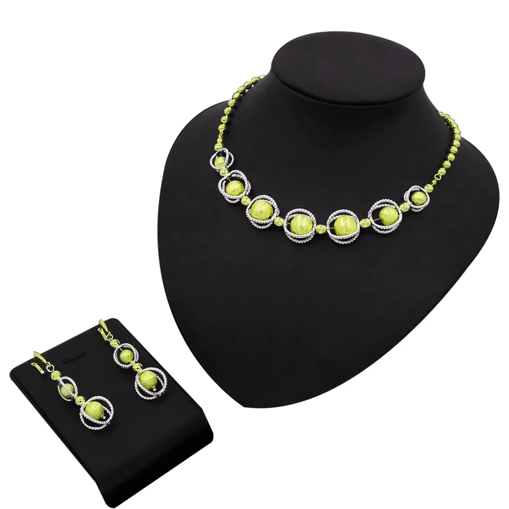 Yulaili Изысканный 18 к Итальянский Золотой бисерный стильный Ювелирный Набор Женский Золотой опт Модный свадебный ювелирный набор новейшего дизайна