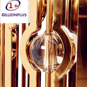 Moderno tavolo da Bar rotondo in cristallo con Base in metallo dorato per matrimoni <span class=keywords><strong>hotel</strong></span> club o feste - Product Image 4