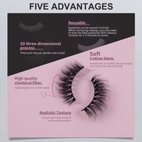 IMAGIC Vente en gros Best-seller 10 paires de faux cils 3D légers en fibres synthétiques pour le maquillage quotidien des yeux