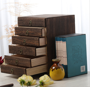 <span class=keywords><strong>Contenitore</strong></span> personalizzato vintage quadrato per imballaggio da tè <span class=keywords><strong>contenitore</strong></span> cassettiera in legno scatola per il tè - Product Image 3