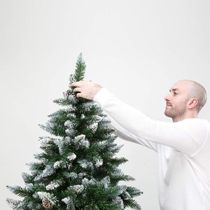 Cây Giáng Sinh Nhân Tạo Bán Chạy Từ Mỹ 5/6/7/7/<span class=keywords><strong>8</strong></span>/9 Cây Tuyết Đổ Xô Kèm Đồ Trang Trí Hình Nón Thông - Product Image 2