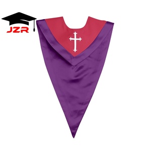 Étole de graduation de style V JZR - Intégration de <span class=keywords><strong>cordon</strong></span> d'honneur - Personnalisable - Vente en gros - Utilisation scolaire - 100% polyester - Product Image 4