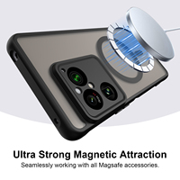 Coque de téléphone magnétique MagFit en TPU+PC mat avec design blindé pour Sony Xperia 1 VIII, texture mate anti-traces de doigts
