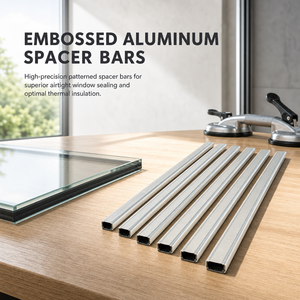 Barre d'espacement en aluminium à texture gaufrée pour <span class=keywords><strong>double</strong></span> <span class=keywords><strong>vitrage</strong></span>, intercalaires isolants à bords chauds, motif personnalisé, directement de l'usine - Product Image 1