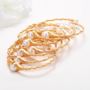 Bracelet en perles baroques Zhuji Tamsui pour femmes, fait à la main, haut de gamme, ouverture enveloppée, nouvelle perle authentique - Product Image 1
