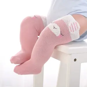 2023新款婴儿春季精梳棉长膝高女婴丝袜婴儿棉袜