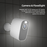 Caméra de sécurité sans fil miniature 4G LCLCTEK, nouvelle, avec batterie, 4MP, projecteur, Wifi, caméra de surveillance extérieure sans fil