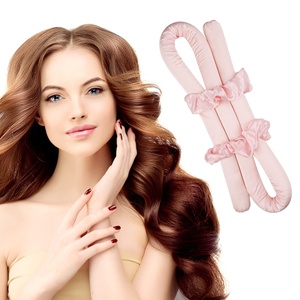 Venta caliente Magic 100% Pure Silkstyling Satin Sleeping Hair Curling Wave Rollers Silk Heatless Hair Curler - Product Image 1
