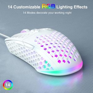 Ratón para Juegos con Cable SOLAKAKA SM900 con Iluminación RGB Honeycomb Hollow, de Buena Calidad, para Computadora y Oficina - Product Image 6