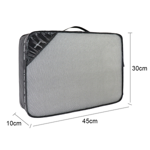 Sac de rangement de voyage en maille unisexe pour accessoires de bagages, cube de compression de 45 cm avec fermeture éclair - Product Image 1