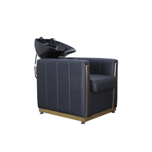 Fauteuil de Salon Haut de Gamme à Coutures Verticales, Station de Lavage de Luxe avec Cadre Doré et Bac en Céramique Inclinable, Livraison Économique, Personnalisable - Product Image 6