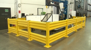 Barreira de Segurança Industrial de Alta Resistência com 3 Ripas, Protetores de Segurança para Armazém, Barreira de Segurança para Tráfego - Product Image 6