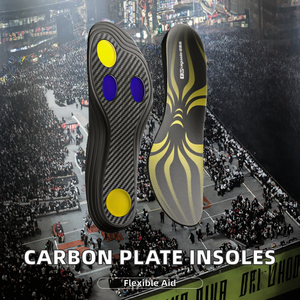 Semelles intérieures de sport unisexes JS DZ-03 en carbone pleine longueur avec support de voûte plantaire en gel à quatre points, respirantes et souples pour le basketball - Product Image 2