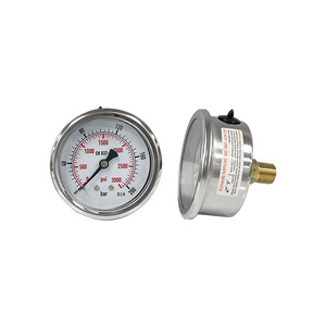 AKS 63mm Halbstahl-Axialdruckmessgerät 0-200 Bar / 3000 PSI, Verstärkte Verbindung für Hydrauliktests - Product Image 2