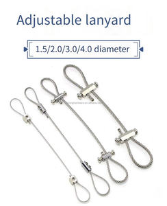 Eslingas de cuerda de alambre de acero de alta calidad OEM al por mayor con terminales de cable para sistema de iluminación colgante - Product Image 2