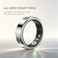 Bague connectée de santé avec étanchéité IP68, bord ultra-fin, contrôle gestuel, vidéo, prise de photo, suivi du rythme cardiaque, du sommeil et de l'oxygène sanguin