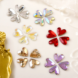 Cristales de Uñas 3D en Forma de V de Alta Calidad, Joyería Brillante, Diamantes de <span class=keywords><strong>Cristal</strong></span> con Base Plana en Forma de Corazón Grande, Dijes para Decoración de Uñas - Product Image 3