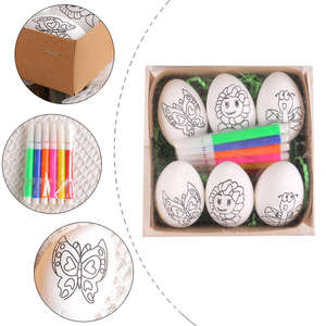 Kit de Manualidades de Conejito y Huevo de Pascua Pintados a Mano <span class=keywords><strong>para</strong></span> <span class=keywords><strong>Niños</strong></span>, Incluye Huevos Realistas <span class=keywords><strong>para</strong></span> Pintar y Decorar - Product Image 5