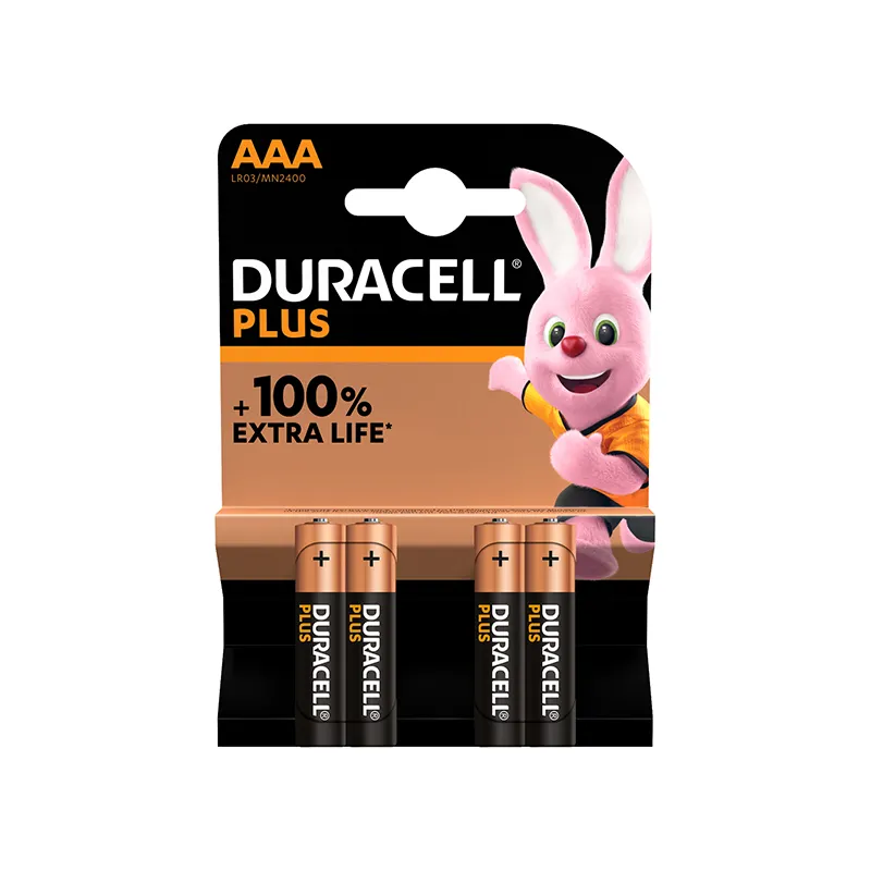 Duracell MN2400 Plus 1.5V Battery Micro AAA Batteries in Blister