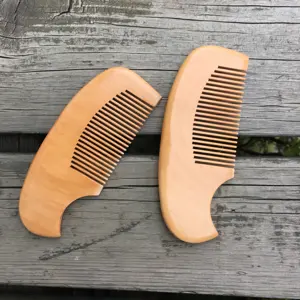 Mini Natural Wood Handle Bamboo Tooth Hair Care Portable Wood Comb