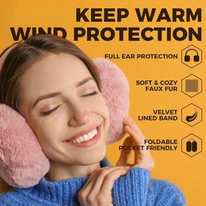 Venta Directa de Fábrica, Orejeras de Felpa Suaves y Cálidas de Moda, con Banda Ajustable, de Piel Sintética, Unisex, para Niños y Adultos - Product Image 2