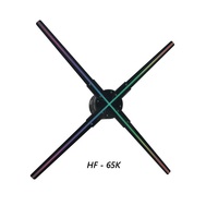 Haute Technologie 3d affichage holographique led projecteur hologramme ventilateur 65 cm