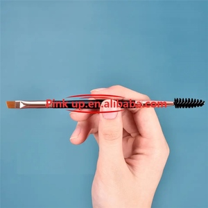 Pinceles de maquillaje <span class=keywords><strong>para</strong></span> cejas con logotipo personalizado, de doble ángulo plano superior, <span class=keywords><strong>para</strong></span> tinte de cejas y volumen, 2 en 1, aplicador de rímel y cepillo angular <span class=keywords><strong>para</strong></span> cejas con spoolie - Product Image 3