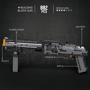 Pistolas de juguete de plástico en miniatura, modelo de Rifle, Kit de construcción, juguete educativo Unisex, Rifle de asalto Ww2, bloques de construcción de ladrillos de plástico - Product Image 6