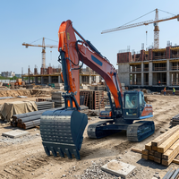 Excavatrice de construction DX360LC 36t, cabine spacieuse climatisée avec système ROPS