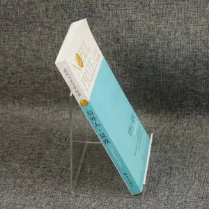 Özel şeffaf plastik cam kitap tutucu akrilik kitap ekran standı