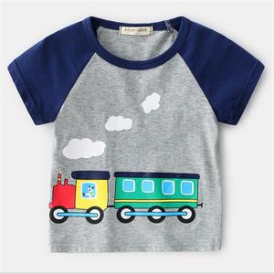 Ropa al por Mayor para Niños Coreanos, Camiseta de Algodón con Diseño de Auto, de Fábrica China - Product Image 3