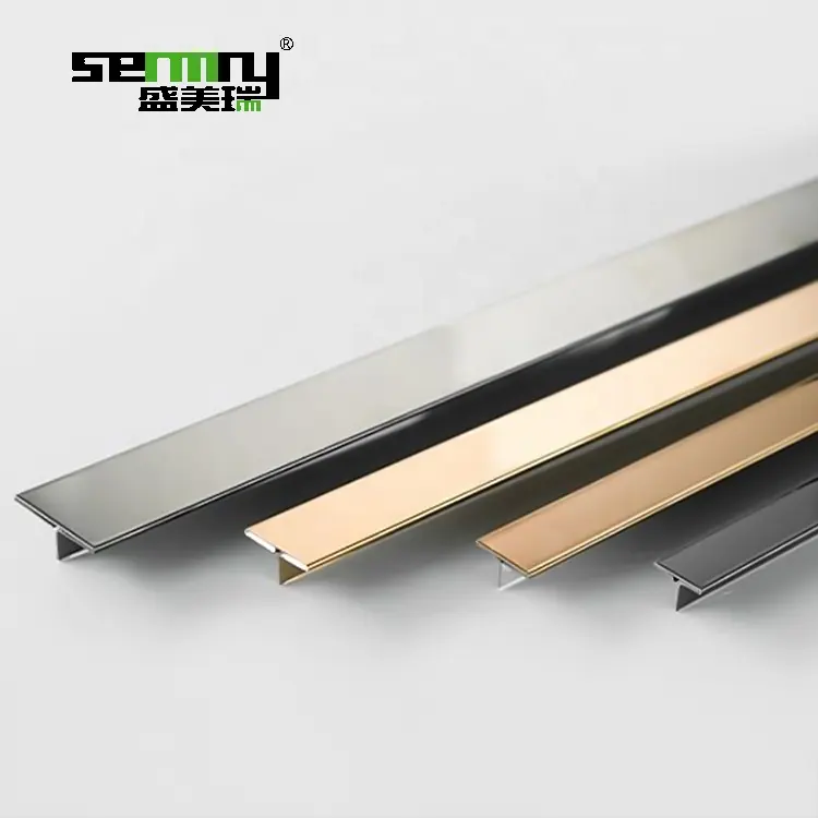 Brushed Metal T Profile Stainless Steel Decorative Strip For Furniture stainless steel wall T Shape