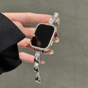 Montre-bracelet haut de gamme pour femme, bracelet diamanté de luxe léger, compatible avec Apple <span class=keywords><strong>Watch</strong></span> Series 8/9/10, respirant - Product Image 2