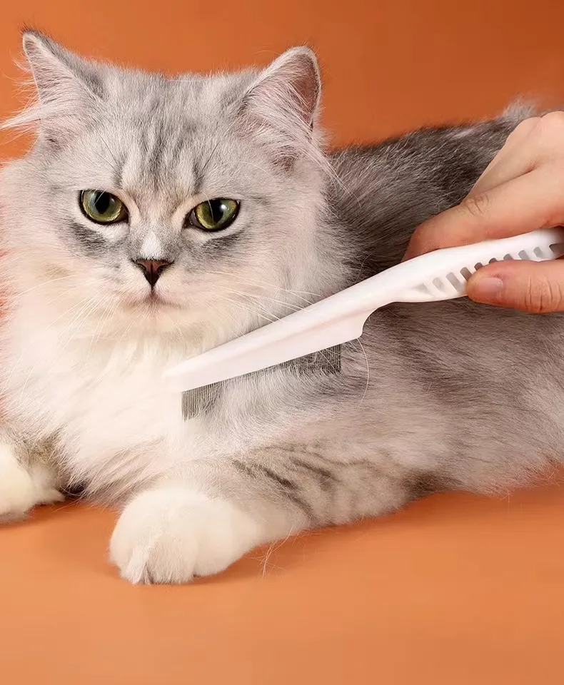 Pet malzemeleri diş epilasyon pire bit fırça paslanmaz çelik tarak Deworming düğüm köpek kedi bakım tarağı