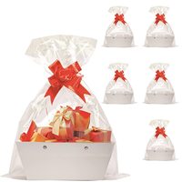 Paniers en papier kraft faits à la main pour Noël, la Saint-Valentin, les mariages et les anniversaires, pour la présentation de cadeaux de fêtes