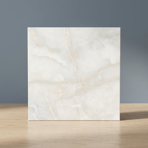 Baldosas de Porcelana con Aspecto de Mármol Blanco Ónix, 600x600 mm, Acabado Brillante y Pulido - Product Image 3
