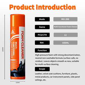 Autoquize Winter Limited OEM Detergente Schiumogeno Multiuso per <span class=keywords><strong>Interni</strong></span> <span class=keywords><strong>Auto</strong></span> Spray 650ml Scadenza 3 Anni <span class=keywords><strong>Lavaggio</strong></span> di Fabbrica - Product Image 2