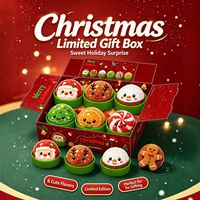 Jouet anti-stress en forme de ravioli sur le thème de Noël, jouet à presser en forme de ravioli, coffret cadeau