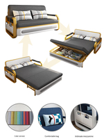Canapé-lit convertible avec rangement, design 2022, multifonctionnel, canapé pliable nordique, mobilier de salon moderne