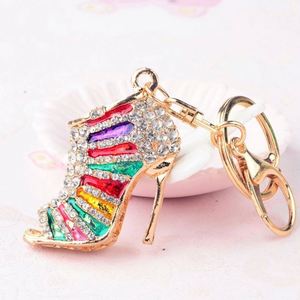 Moda Simli Kristal Taşlı Ayakkabı Anahtarlık Bayan Stiletto Yüksek Topuklu Anahtarlık Kadın Çantası Araba Süsü Aksesuarı Ayakkabı Anahtarlık - Product Image 1