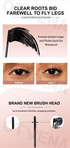 <span class=keywords><strong>Mascara</strong></span> <span class=keywords><strong>de</strong></span> croissance des <span class=keywords><strong>cils</strong></span> OTVENA, formule naturelle, noir, imperméable, bon effet, maquillage - Product Image 6