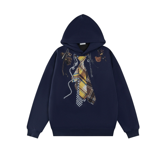 Customizable Embroidered/Printed Anime Graphic Hoodie Women Y2K Vintage Cartoon Pullover Oversized Street Fashion Comfortable