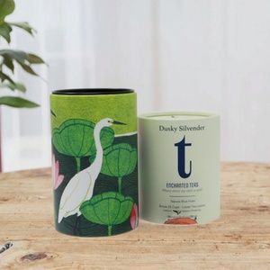 Wholesale Custom Eco-Friendly 4C Printing High-End Luxury Kraft <b>Paper</b> Cylinder Slotted Gift Box Coffee Tea Packaging Logo - Product Image 1